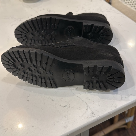 Gucci Suede Horsebit Ankle Boot - Black - Picture 7 of 7